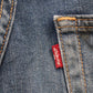 Levi's 505 Red Tab W30 L29 Straight Leg Regular Fit Blue Denim Jeans