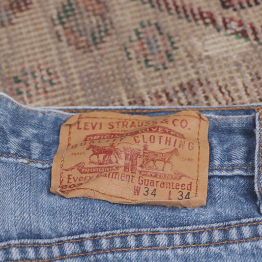 Levi's 505 W32 L33 Straight Leg Regular Fit Blue Denim Jeans