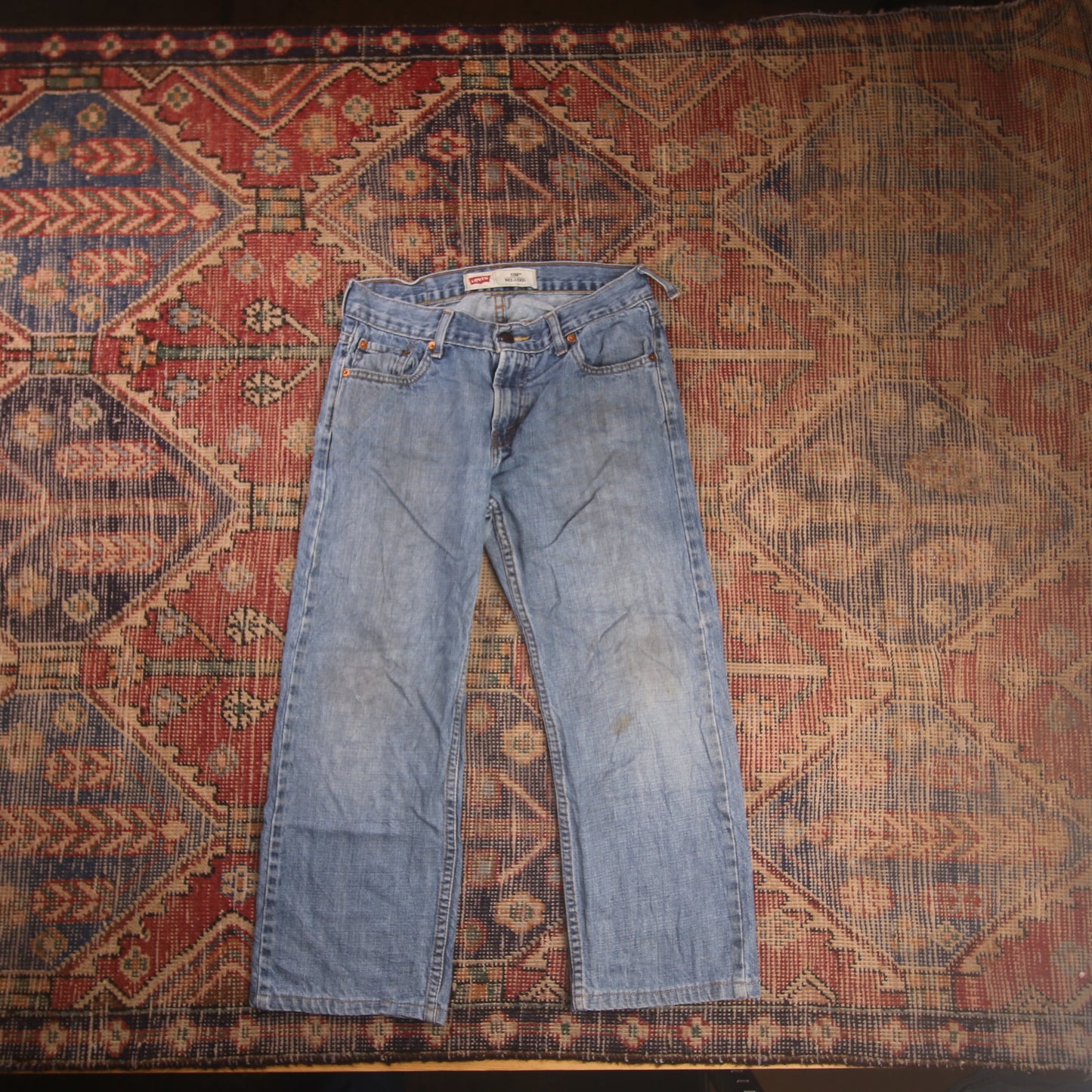 Levi's 550 W28 L22 Tapered Leg Relaxed Fit Blue Denim Jeans