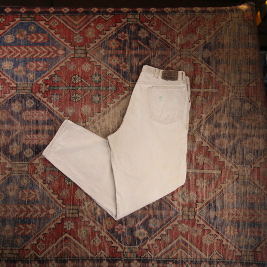 Wrangler W34 L31 Straight Leg Relaxed Fit Beige Denim Jeans