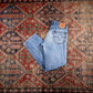 Levi's 505 W34 L31 Straight Leg Regular Fit Classic Ripped Style Blue Denim Jean