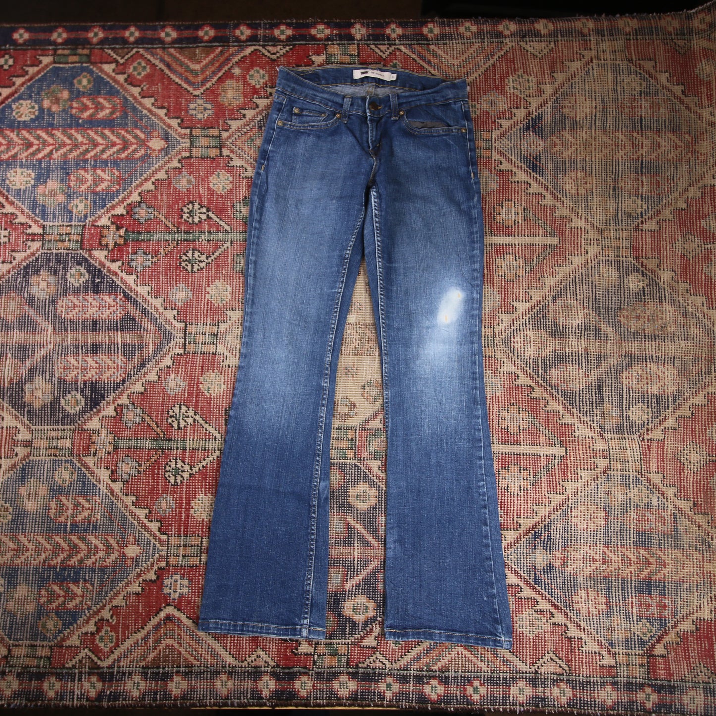 Levi's 525 W28 L29 Bootcut Slim Fit Blue Denim Jeans