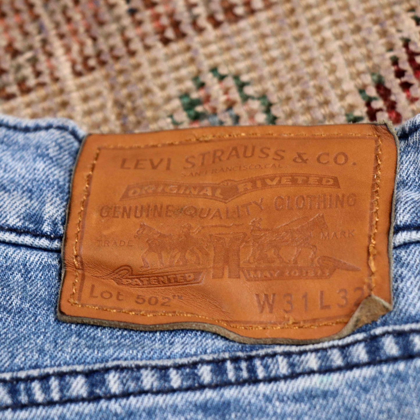 Levi's 502 W32 L31 Tapered Leg Regular Fit Blue Denim Jeans