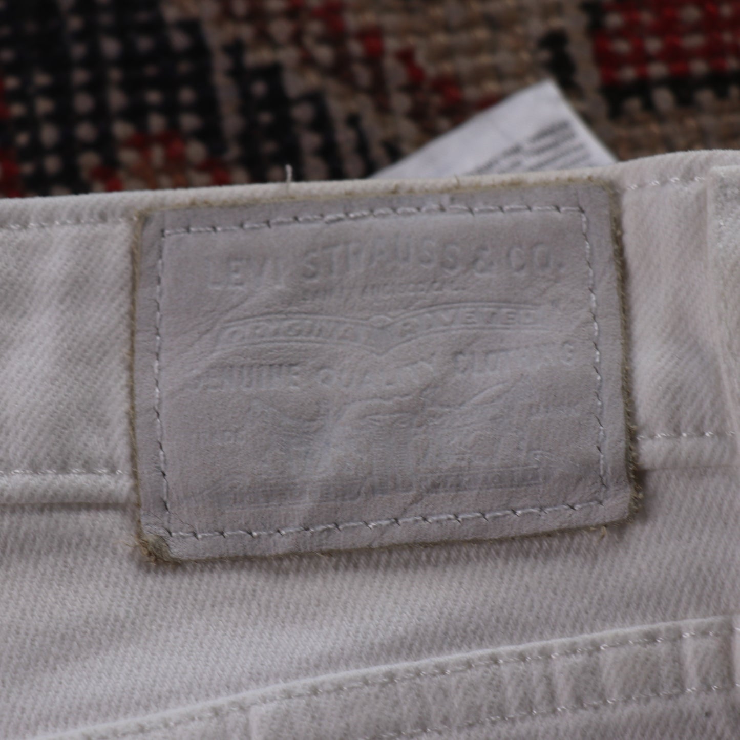 Levi's 721 Red Tab W26 L26 Skinny White Denim Jeans