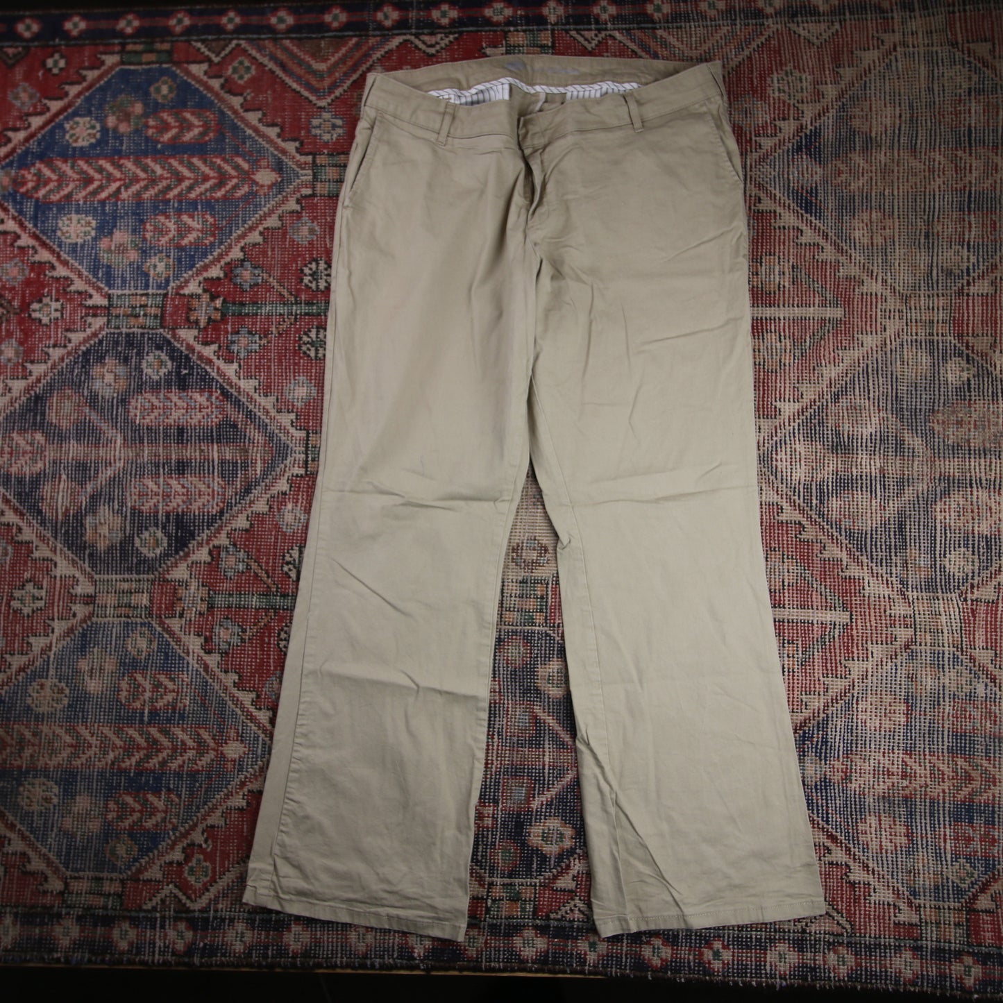 Dickies W36 L29 Straight Leg Beige Cotton Blend Trousers