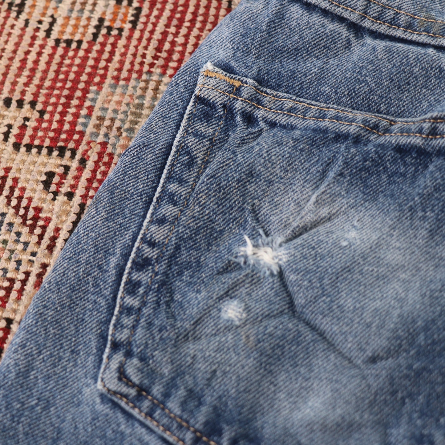 Wrangler W36 L30 Straight Leg Blue Denim Jeans