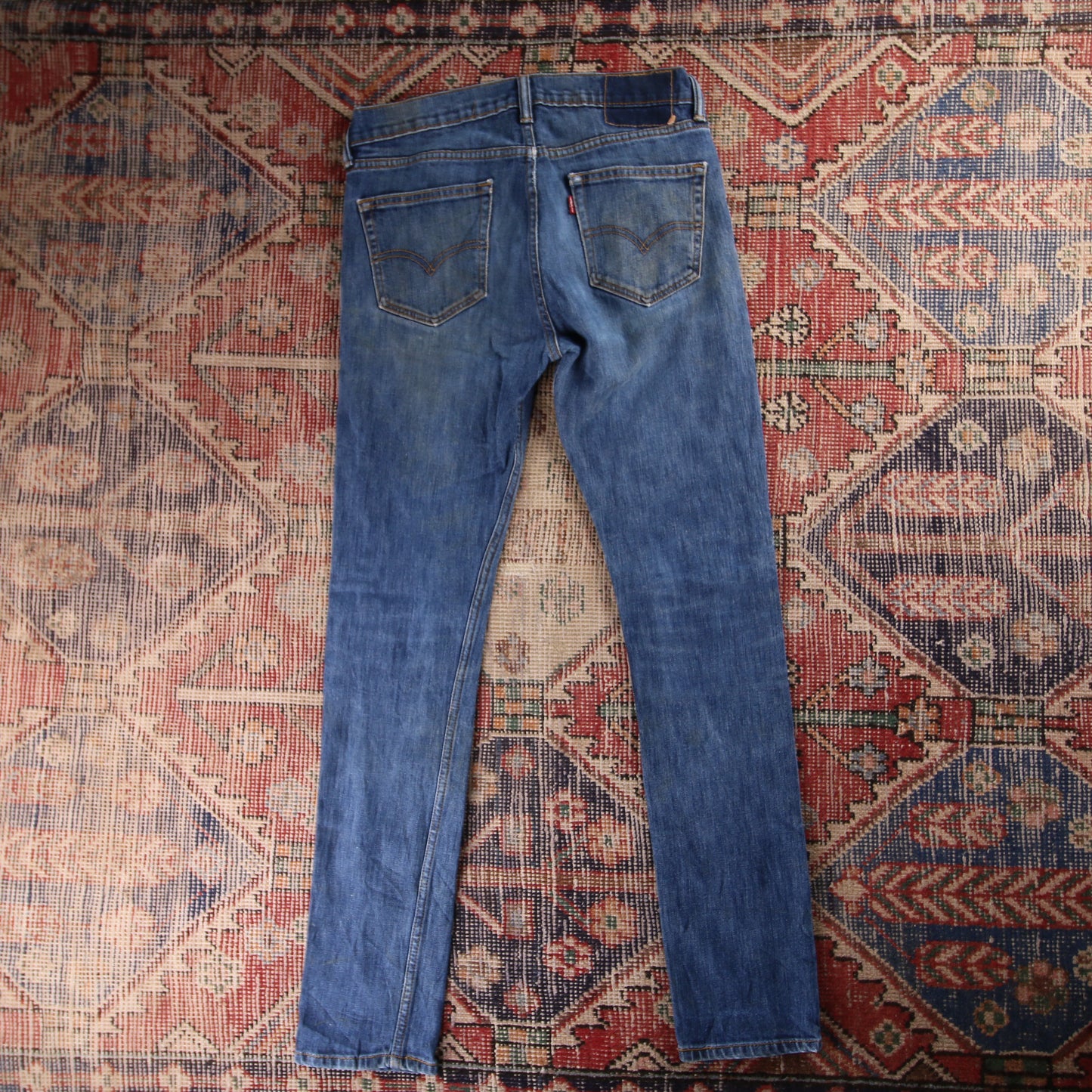 Levi's W32 L32 Skinny Classic Ripped Style Blue Denim Jeans