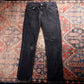Levi's 505 Black Tab W36 L33 Straight Leg Regular Fit Classic Ripped Style Black