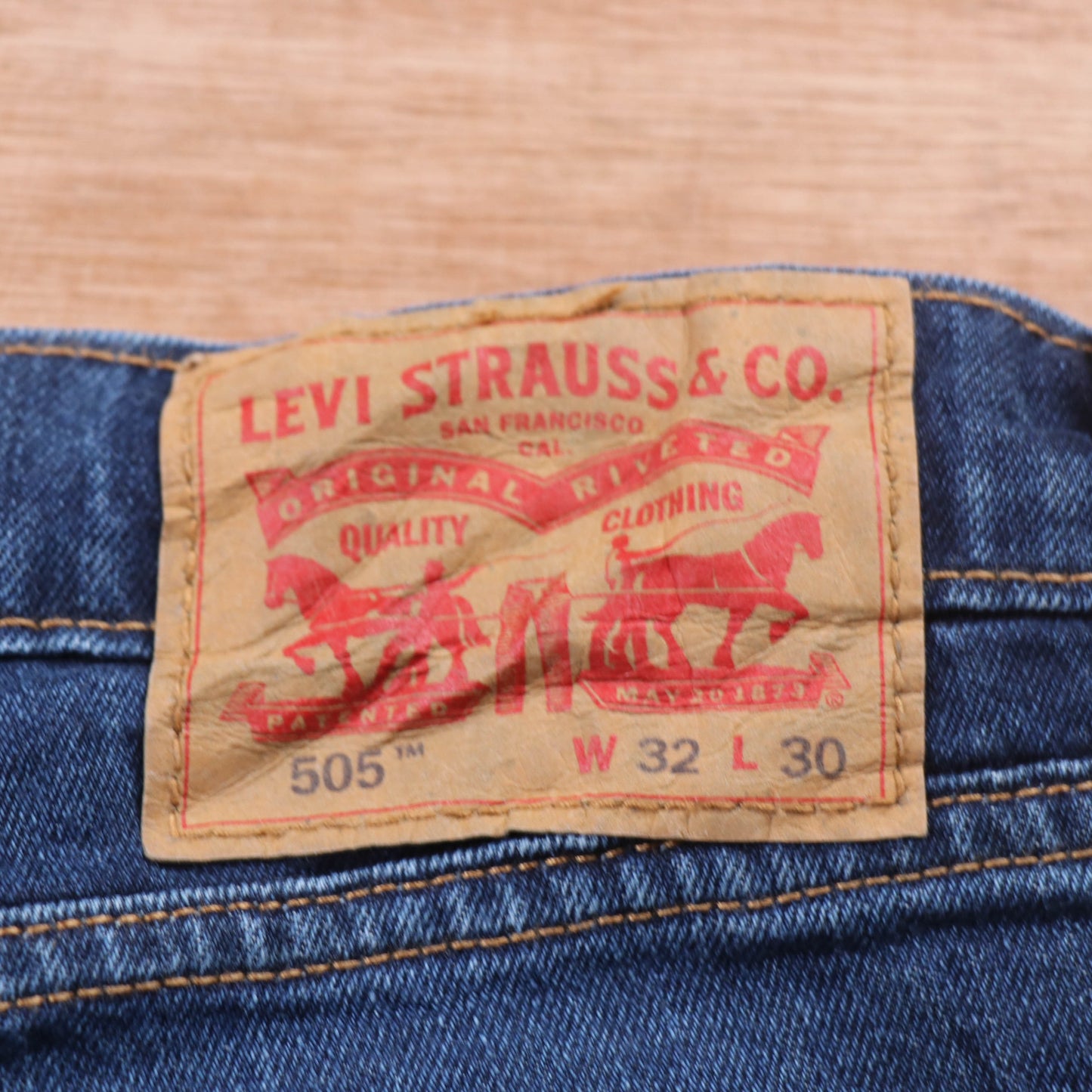 Levi's 505 Red Tab W32 L30 Straight Leg Regular Fit Blue Denim Jeans