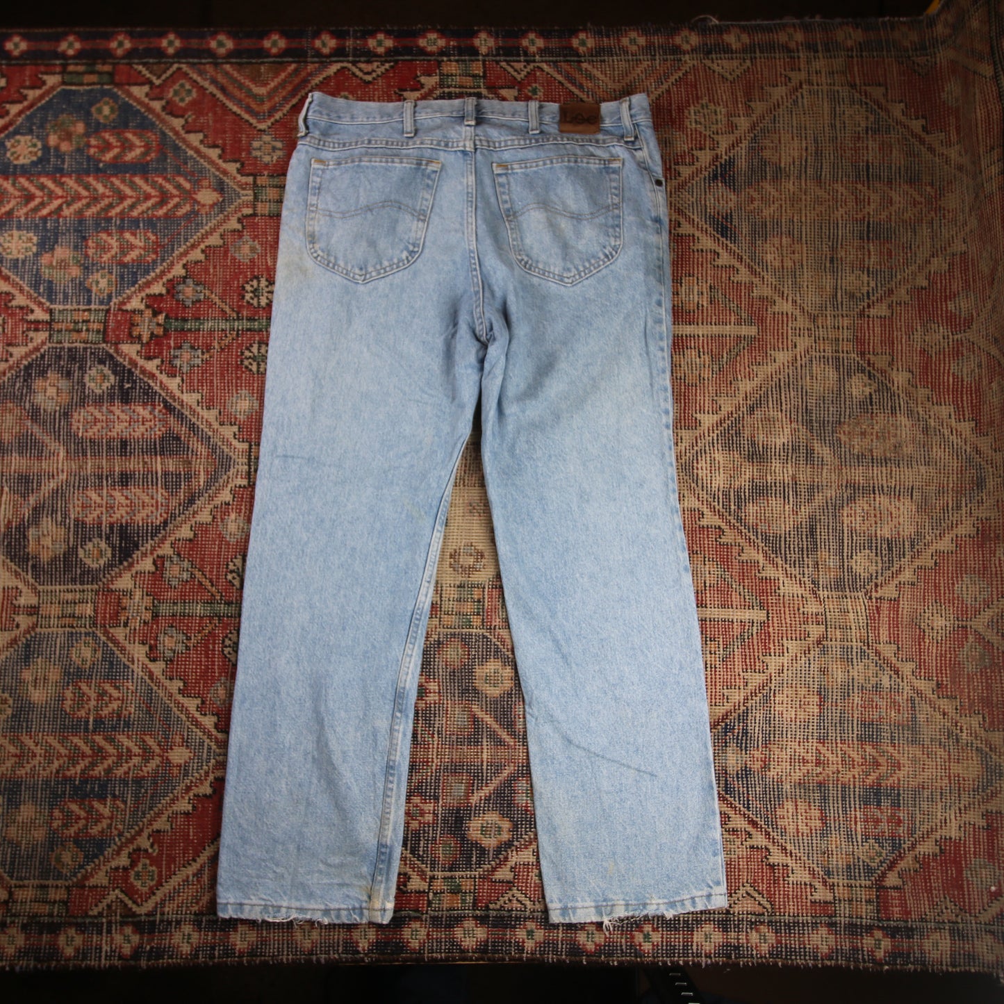 Lee W36 L29 Straight Leg Relaxed Fit Blue Denim Jeans