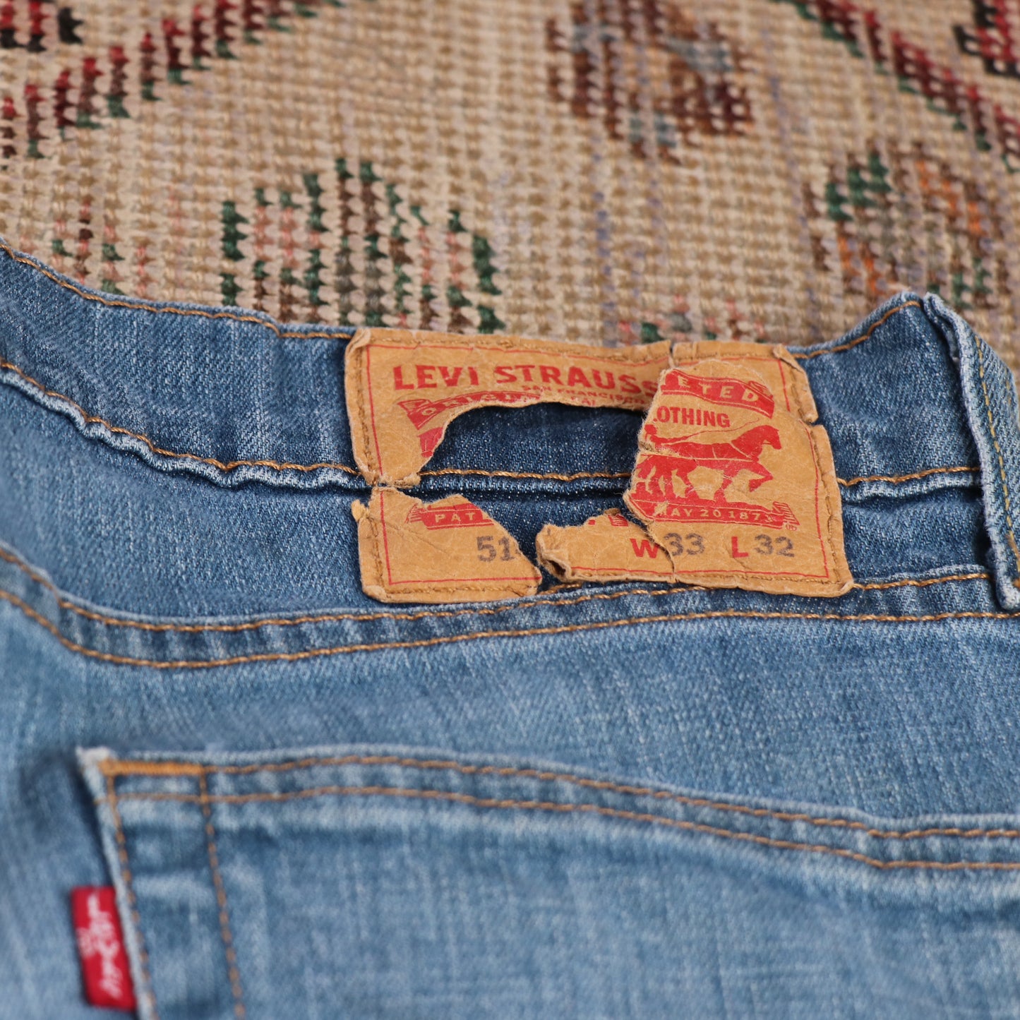 Levi's W34 L31 Straight Leg Blue Denim Jeans
