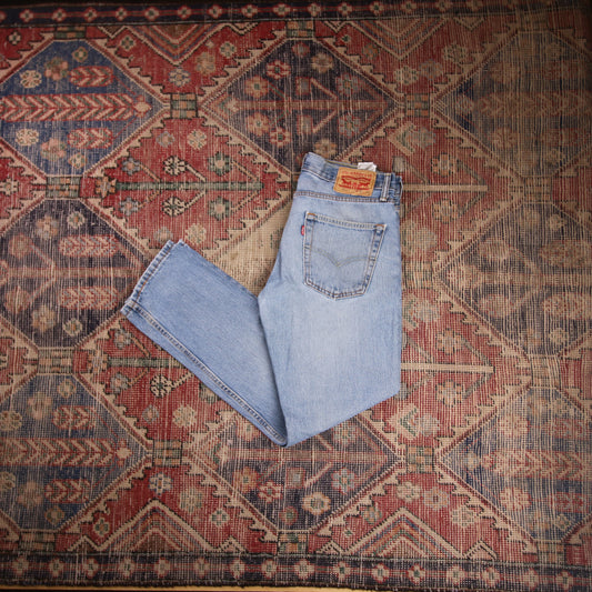 Levi's 511 W32 L28 Slim Fit Classic Ripped Style Blue Denim Jeans