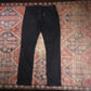 Levi's W36 L32 Straight Leg Relaxed Fit Black Denim Jeans