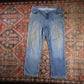 Lee W36 L27 Straight Leg Loose Fit Blue Denim Jeans