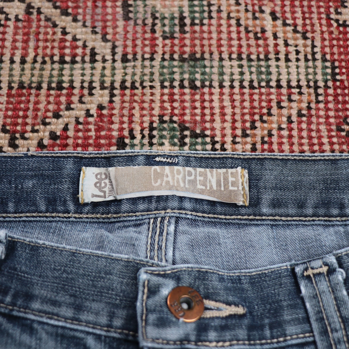 Lee W36 L32 Carpenter Classic Ripped Style Blue Denim Jeans