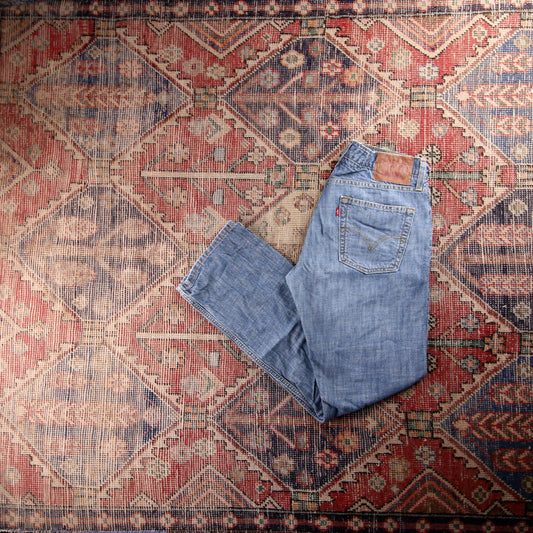 Levi's 505 Red Tab W34 L31 Straight Leg Regular Fit Blue Denim Jeans