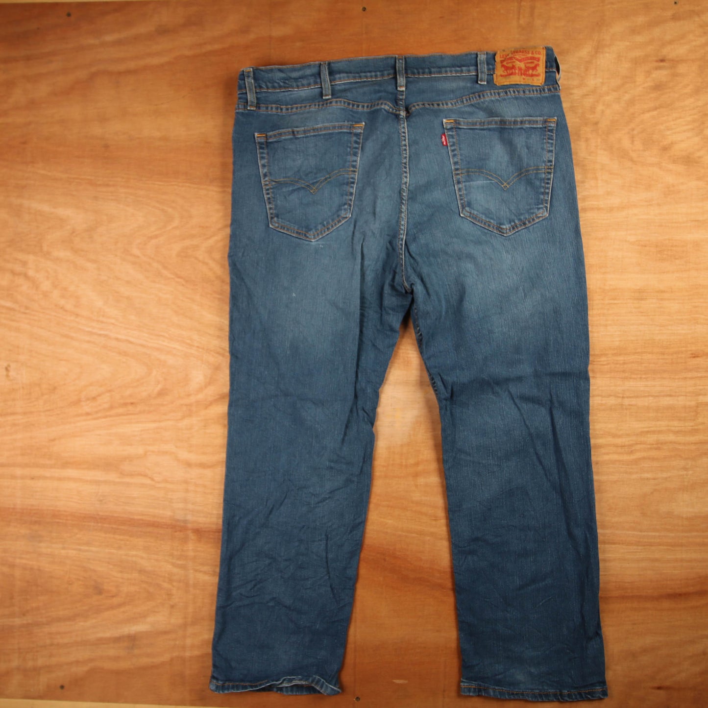 Levi's 505 Red Tab W42 L27 Straight Leg Regular Fit Blue Denim Jeans