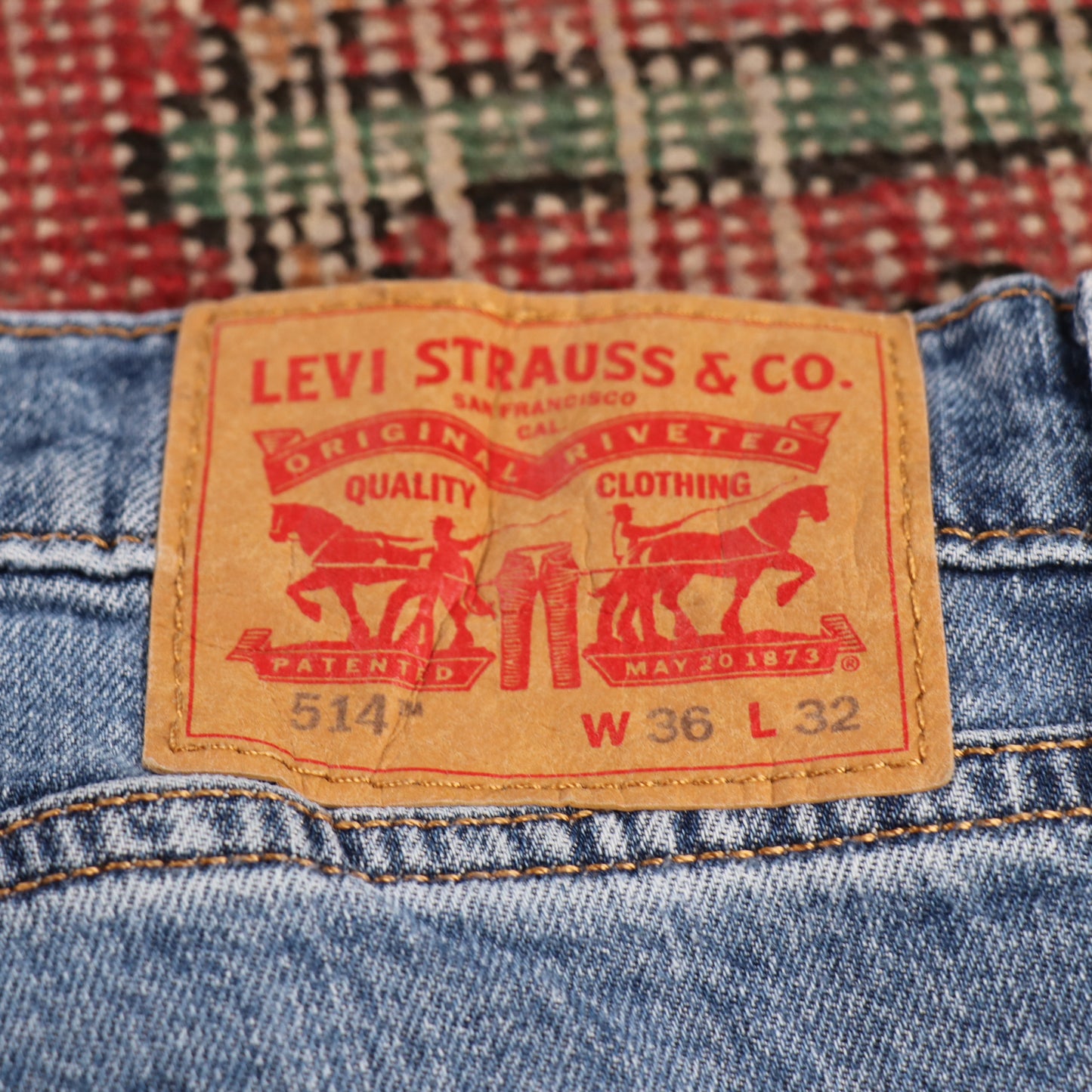 Levi's 514 W36 L30 Straight Leg Blue Denim Jeans